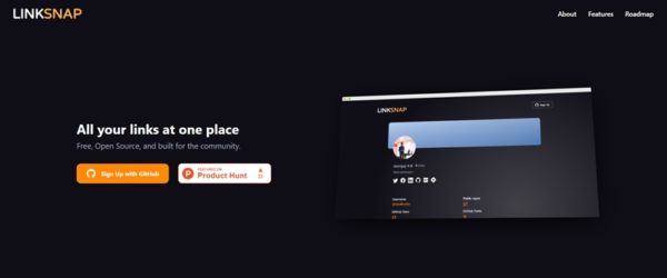 Linktr.eeやBiolinkライクなオープンソースの開発者向けプロフィールページ作成アプリ・「Linksnap」