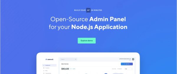 オープンソースのNode.jsアプリケーション用管理パネル・「AdminJS」