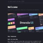 ダークテーマを重視したオープンソースのUIパターンとコンポーネントのコレクション・「Dracula UI」