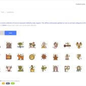 様々な国の象徴的なアイコンをゆるいイラストのアイコンをセットで無料公開している・「Landicons」