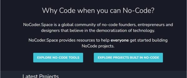 ノーコードツールやノーコードツールで作られたアプリ等を探せる・「NoCoder.Space」