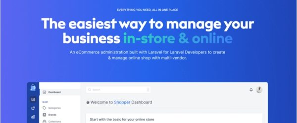 マルチベンダーのオンラインショップを作成・管理するためのLaravel開発者向けeコマース管理システム・「Laravel Shopper」