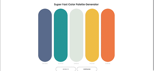 超高速！ デザインやイラストに最適な色を組み合わたカラーパレット🎨を生成する無料ツール -Colour Palette Generator