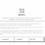 読みやすさとブルータリズムのデザイン原則を融合させたオープンソースのBootstrapテーマ・「Brutopia」