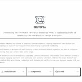 読みやすさとブルータリズムのデザイン原則を融合させたオープンソースのBootstrapテーマ・「Brutopia」