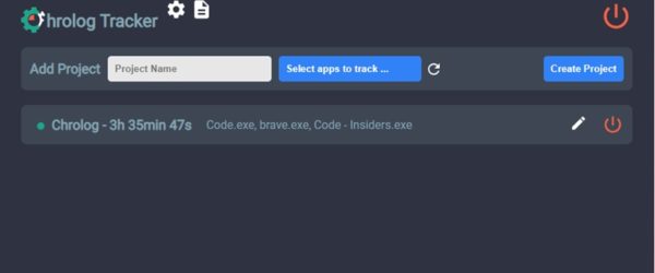 キーボードやマウスの操作を認識し、各プロジェクトに費やした時間を記録するオープンソースのタイムトラッキングツール・「Chrolog」