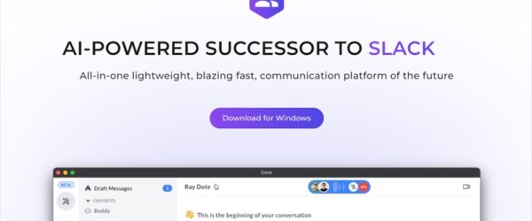 軽量でAIも搭載のSlackライクなチームコミュニケーションツール・「Core」
