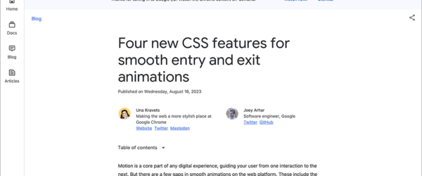 CSSでスムーズなアニメーションを実現する4つの新しい機能