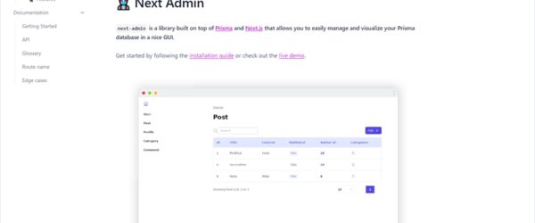 Prismaデータベースを簡単にGUIで管理・視覚化できるOSS・「Next Admin」