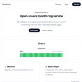 シンプルなステータスページを提供するオープンソースのモニタリングツール・「OpenStatus」
