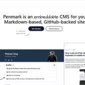 Webサイトに追加可能なMarkdownベースの軽量なオープンソースCMS・「Penmark」