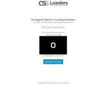 1つのHTML要素で実装できるCSSローダーのコードを500以上紹介している・「CSS Loaders」