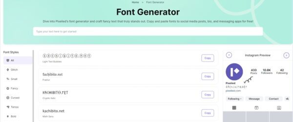 SNS等で使える特殊文字を任意のテキストでコピーできるWebアプリ・「Pixelied Font Generator」