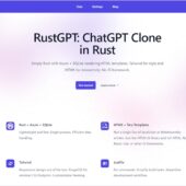 Rustで構築されたオープンソースのChatGPTのUIクローン・「RustGPT」