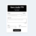 OpenAIのTTSでテキストを自然な音声に変換し、ダウンロードできるようにするオープンソースの「Open-Audio TTS」