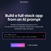 プロンプトを元にAIがフルスタックのNext.jsアプリを生成するオープンソースのCLI・「Full stack AI」