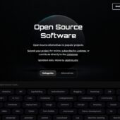 有料、無料の様々な人気アプリやツール等の代替となるOSSを探せる・「osssoftware.org」