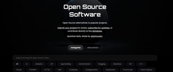 有料、無料の様々な人気アプリやツール等の代替となるOSSを探せる・「osssoftware.org」