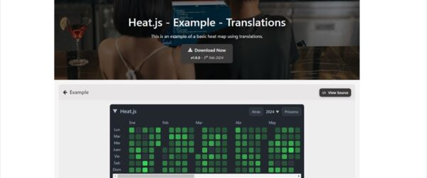 日付ベースのアクティビティと傾向を視覚化する軽量JavaScriptライブラリ・「Heat.js」