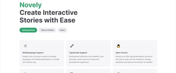 オープンソースのシンプルなノベルゲームエンジン・「novely」