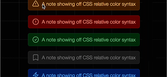 CSSの知っておくと便利な実装テクニック！ 相対カラー構文を使用して、1つのカラーに対して濃く薄くを簡単に設定できます