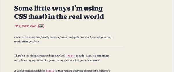 WebサイトのUIに役立つ、CSSの:has()疑似クラスの便利な使い方