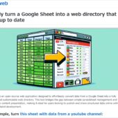 Googleスプレッドシートに保存したデータをWebディレクトリとして表示可能にするOSS・「sheet2web」