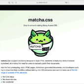 シンプルなHTMLで、レスポンシブとライト・ダークモード対応のモダンなWebページを簡単に作成できる超軽量CSSライブラリ -matcha.css