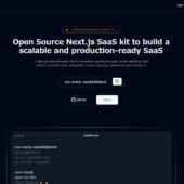 Next.jsベースのSaaS開発に必要なものを一式揃えたオープンソースの開発キット・「Next.js SaaS kit」