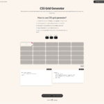 CSSのグリッドレイアウトを直感的な操作で作成できるジェネレーター「CSS Grid Generator」