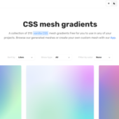美しいメッシュグラデーションをCSSで簡単に取得できる「MSHR」