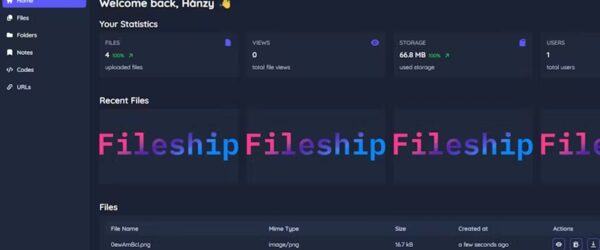 便利な機能を備えたオープンソースのセルフホスト画像アップローダー・「Fileship」