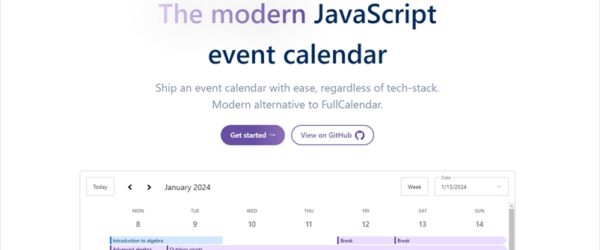 FullCalendarの代替として開発されたオープンソースのJavaScript製イベントカレンダー・「Schedule-X」