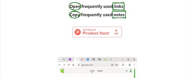 任意のリンク集やワンクリックでコピーできる定型文を作成出来るノートを管理できるオープンソースのシンプルなWebアプリ・「easyy.click」