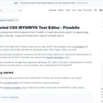 TailwindでスタイリングされるWYSIWYGエディターを実装できるFlowbiteプラグイン・「Flowbite wysiwyg」