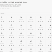 可愛くアニメーションする「beautifully crafted animated icons」