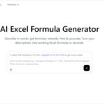 プロンプトからExcel数式を生成するオープンソースの生成AIベースのExcel数式ジェネレーター・「Excel Formula GPT」