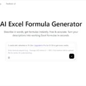 プロンプトからExcel数式を生成するオープンソースの生成AIベースのExcel数式ジェネレーター・「Excel Formula GPT」