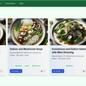 食材や食の好みなどを選択するとAIがレシピを作成してくれるオープンソースWebアプリ・「Smart Recipe Generator」