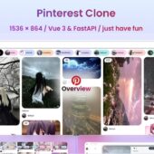 VueとFastAPIで構築されたオープンソースのPinterestクローン・「Pinterest Clone」