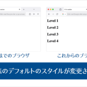 Web制作者は要チェック！ ネストされたh1要素のデフォルトのUAスタイルがすべてのブラウザで変更されます