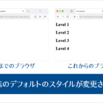 Web制作者は要チェック！ ネストされたh1要素のデフォルトのUAスタイルがすべてのブラウザで変更されます