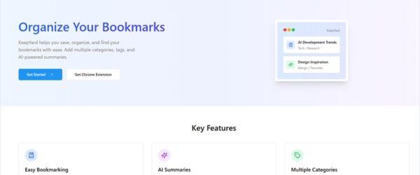 Pocket代替となるよう開発されているオープンソースのAI機能付きブックマーク管理ツール・「Keepyard」