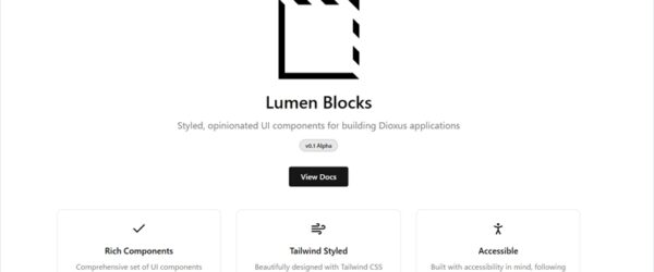RustフレームワークのDioxus向けに開発されたshadcn/uiライクなUIコンポーネントコレクション・「Lumen Blocks」
