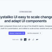 Next.js向けにTailwindとMotionで構築されたアニメーションUIのコレクション・「Systaliko UI」