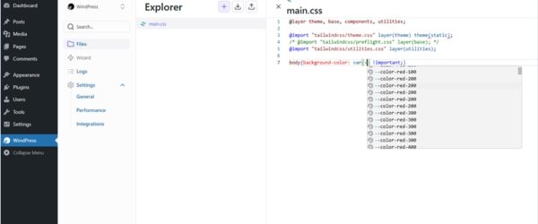 WordPressにTailwind.cssを統合出来るプラグイン・「WindPress」