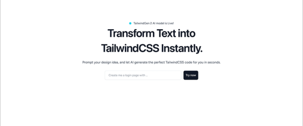 UIコンポーネントをAIで簡単に実装できる、Tailwind CSSのコードをプロンプトから生成できるツール -TailwindGenAI