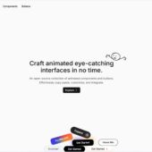 Framer MotionとTailwindで構築されたアニメーションUIコンポーネントコレクション・「Animitives」