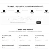 Githubで公開されているプロジェクトのreadmeをAIによる他言語化に対応できる・「OpenAiTx」