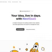 パワフルな管理ツールを備えたオープンソースのNext.jsベースSaaSフレームワーク・「Nestsaas」